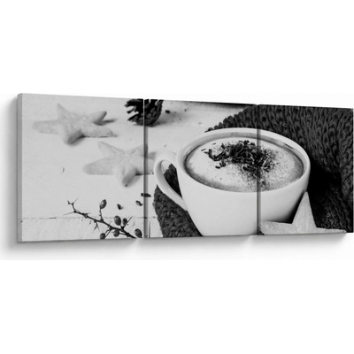 Obraz - Zimné cappuccino, trojdielne 150x50 cm