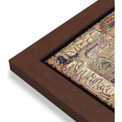 RayWorld Pirátská mapa světa - nástěnná mapa pro děti 138 x 97 cm Varianta: mapa v dřevěném rámu, Provedení: Pegi višeň