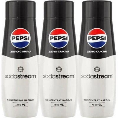Sodastream Pepsi Zero cukrový sirup 3 x 440 ml