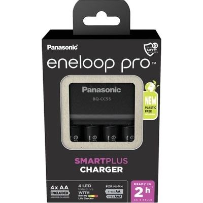 Panasonic ENELOOP BQ-CC55E + 4x AA ENELOOP PRO 2500mA černá – Hledejceny.cz