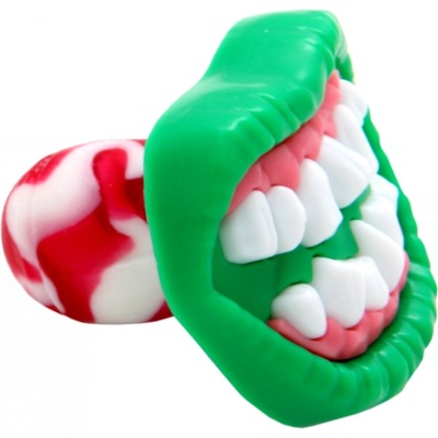 Ugly Mouth Pop lízátko ve tvaru zubů s jahodovou a kolovou příchutí 15 g