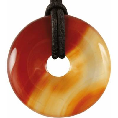Milujeme Kameny Karneol - donut - tromlovaný kámen - cca 4 cm