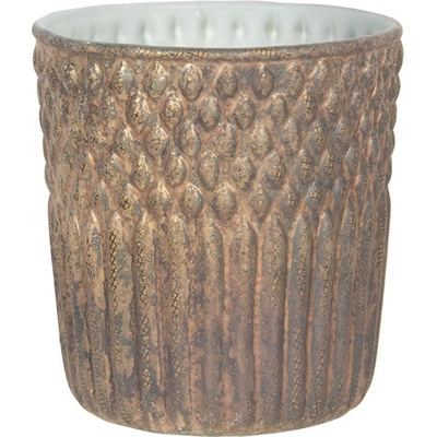 Skleněný svícen na čajovou svíčku Loring - Ø 9*8 cm - Clayre & Eef