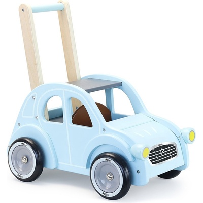 Vilac Dřevěné chodítko auto CITROEN světle modré