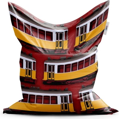 Sablio Sedací vak Lisabonské historické tramvaje Červený Pattern 150x100 cm