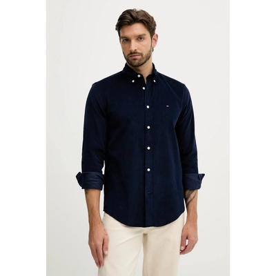 Tommy Hilfiger pánska menčestrová košeľa MW0MW40486 tmavomodrá