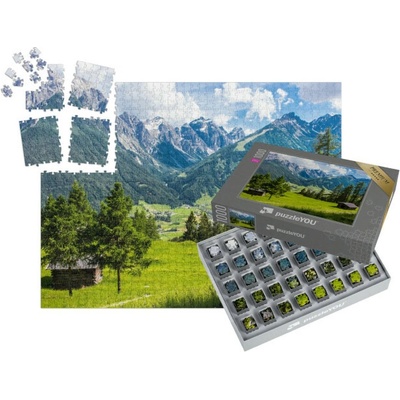 SMART SORTED® Panoramatický pohled na údolí Stubai Tyrolsko Rakousko 1000 dílků