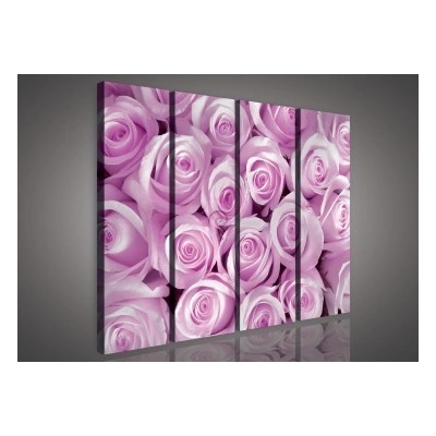 Obraz na plátne viacdielny - OB3342 - Ružové ruže 120cm x 100cm - S8