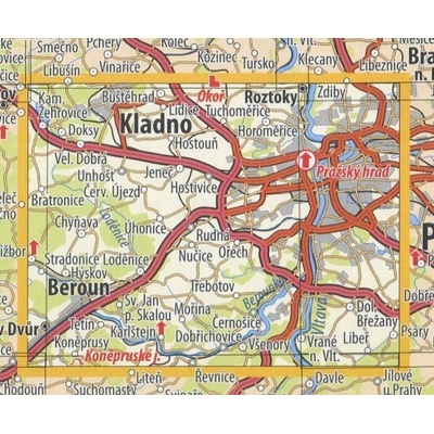KČT 36 Okolí Prahy západ - nástěnná turistická mapa 90 x 60 cm Varianta: mapa v dřevěném rámu, Provedení: Ticiago bílý – Hledejceny.cz