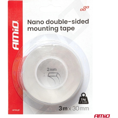 AMiO Obojstranná nano páska 30 mm x 3 m 04848