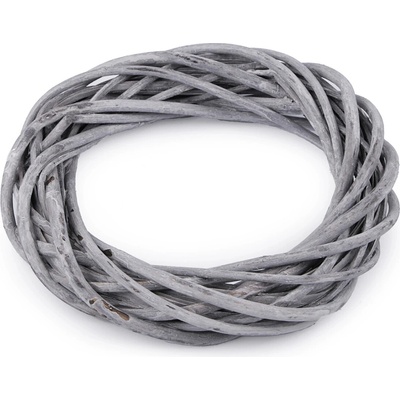 Proutěný věnec Ø25 cm - 2 šedá