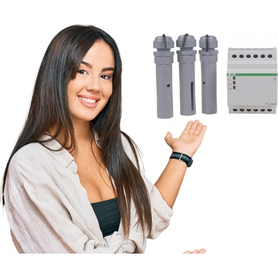 Relé F&F 16 A 230 V sivé, 3 moduly PZ-829