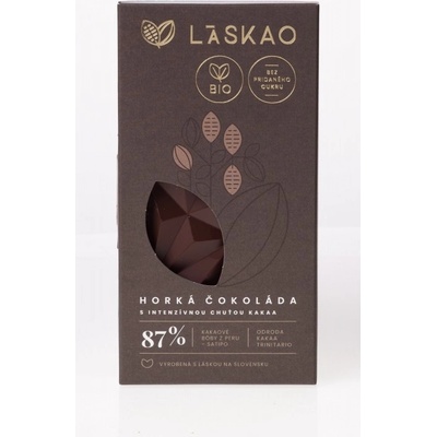 LASKAO BIO 87% horká čokoláda 75 g