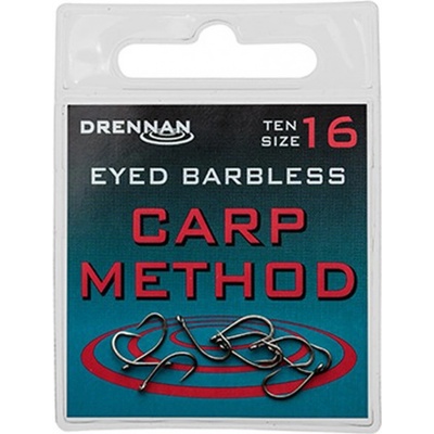 Drennan bez Protihrotu Eyed Carp Method Barbless vel.20 10 ks