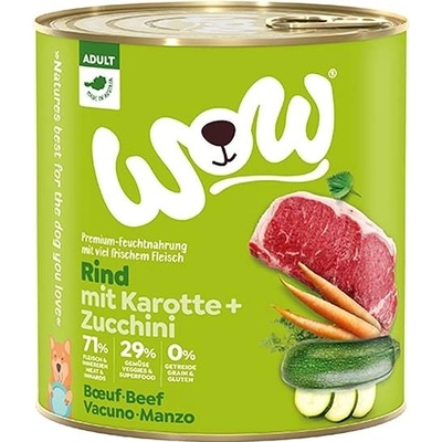 WOW Hovězí s karotkou Adult 800 g