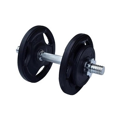 FitnessLine Jednoruční nakládací činka s pogumovanými kotouči 9,5 kg