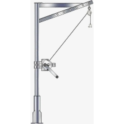 Otočný jeřáb 4551.0,15, 4751.0,15, nosnost 150kg, rozpětí 305-775mm, HAACON Otočný jeřáb nerezový 4571.0,15, nosnost 150kg, vyložení 275-775mm