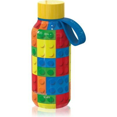 Quokka Solid Kids termoláhev s poutkem Color Bricks 330 ml