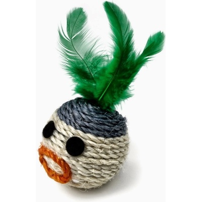 JK ANIMALS Sisal hlava s perím 6 cm