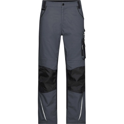 James & Nicholson Workwear kalhoty Carbon šedá