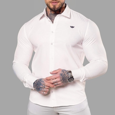 Iron Aesthetics Slim strečová košile natural bílá