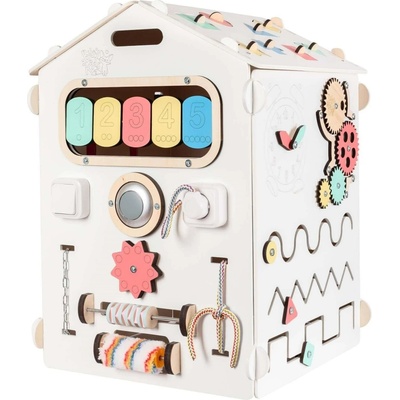 Mimulo Activity Board Domeček Montessori natural white