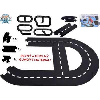 Mikro trading Kids Globe Traffic Autodráha gumová obvod 307,5 cm