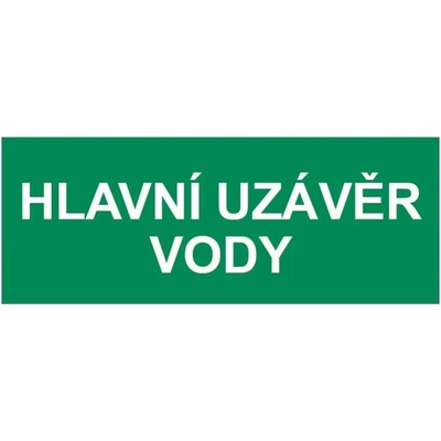 Tabulka bezpečnostní - Hlavní uzávěr vody 12435 A4 bez barvy