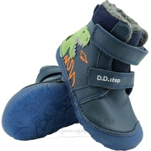 D.D. Step Detské chlapčenské zimné barefoot topánky W073-52943 Royal Blue