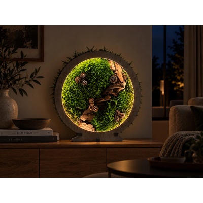 Li-Go "Mechové zátiší" lampa 30x31 cm provedení povrchu: dub – Hledejceny.cz