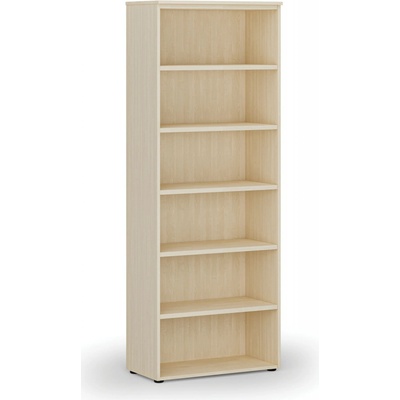 Primo Kancelářský regál WOOD, 2128 x 800 x 420 mm, bříza