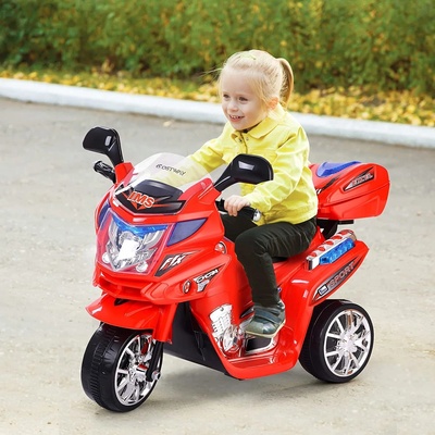 COSTWAY 6V elektrická motorka s hudbou a světlometem dětská motorka s funkcí jízdy vpřed a vzad elektrická motorka 3 km/h pro děti od 3 let červená – Hledejceny.cz