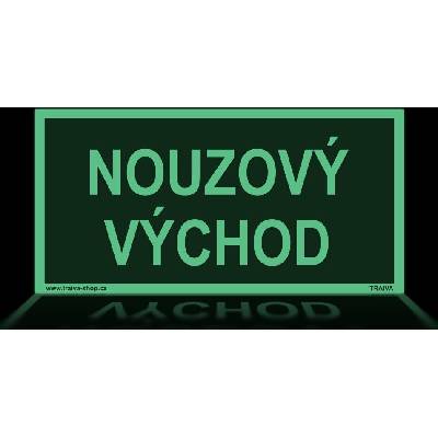 Traiva s.r.o Nouzový východ Verze: Plast 300 x 150 mm tl. 1.1 mm - fotoluminiscenční - Kód: 10265