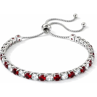 Sisi Jewelry Náramek s červenými zirkony Cianoti NR2322-KSB00001 Červená 26 cm