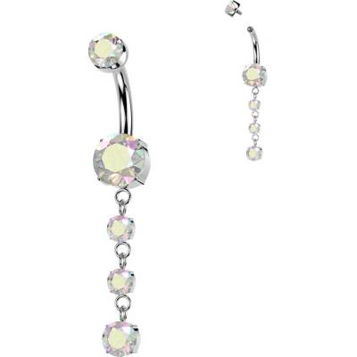Steel Edge Titanový piercing do pupíku SETIN56 Duha