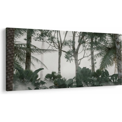 Obraz - Jungle v ranní mlze, jednodílný 200x100 cm