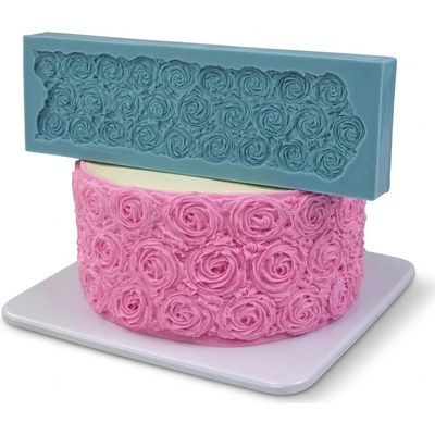 Cakesicq Silikonová formička na povrchy růže 32,5x9,5cm