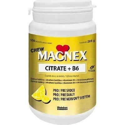 Vitabalans Magnex Citrate + B6 žvýkací tablety 100 ks