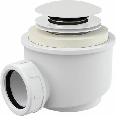Besco Vaňový sifón s výpusťou Click-Clack VS KKW (ø 50 mm, biela)