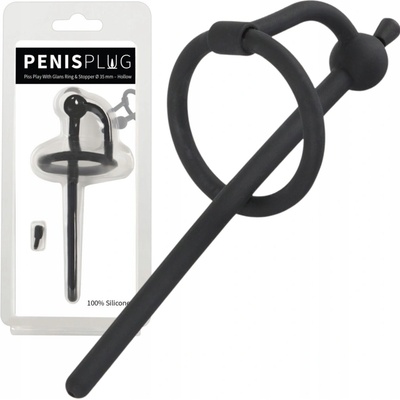 Penis Plug Piss Play with Glans Ring & Stopper
