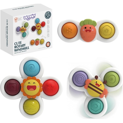 SPINNER SPINER PŘÍSSAWKA Senzorická hračka 3ks
