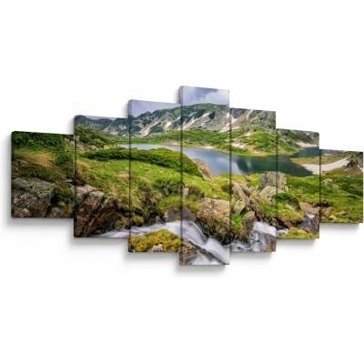 Obraz - Pohľad na horu Rila, sedemdielne 210x100 cm