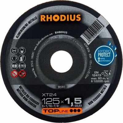 Rhodius Rezný kotúč 125 x 1,5 x 22,23 mm XT24 205911