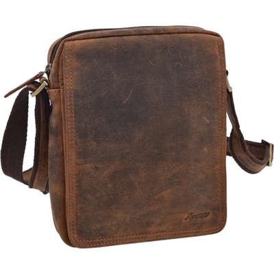 Pánské kožené Crossbody tmavěhnědý hunter V 250589