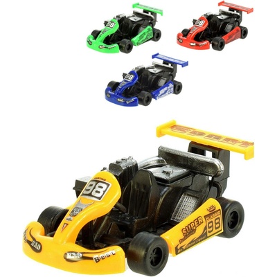 Teddies auto motokára plast 9cm asst 4 barvy 12ks v boxu
