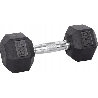 inSPORTline HEXSTEEL ocelová pogumovaná 1 ks 8 kg