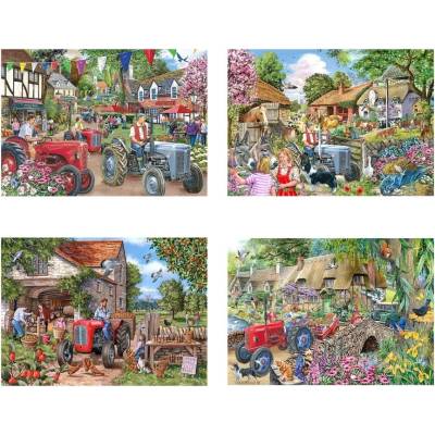 House of Puzzles Den na farmě 4 × 250 velkých dílků