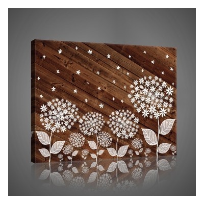 Obraz na plátne obdĺžník - OB1032 - Biele kvety 100cm x 75cm - O1