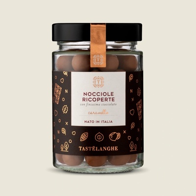 Tastëlanghe Lískové ořechy z Piemonte IGP v karamelové čokoládě 200 g