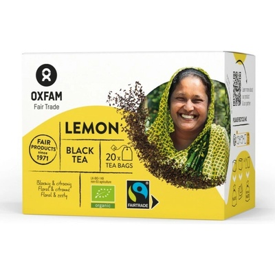 Oxfam Fair Trade Bio černý čaj s citrónovým aroma ze Šrí Lanky 20 x 1,8 g